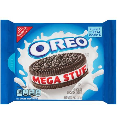 mega stuffed oreos|OREO Mega Stuf Chocolate Sandwich Cookies, 13.2 oz.